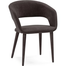 A chair on a metal frame Torgan with an espresso skating cover, metal/velor, brown 59x60x76 cm 1050