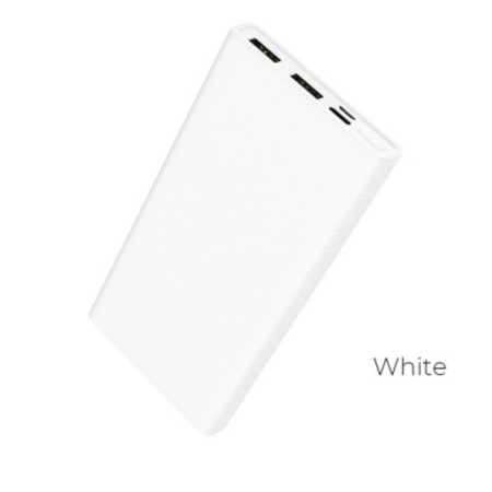 External battery Hoco J55, 10,000 mAh, 2 USB, 2 A, display, white