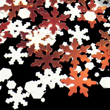 Sequins for the decor "Snowball", silver/copper color-1