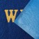 Rug -shaped shade of Welcome, with a trigger 38 × 58 cm, the color is blue