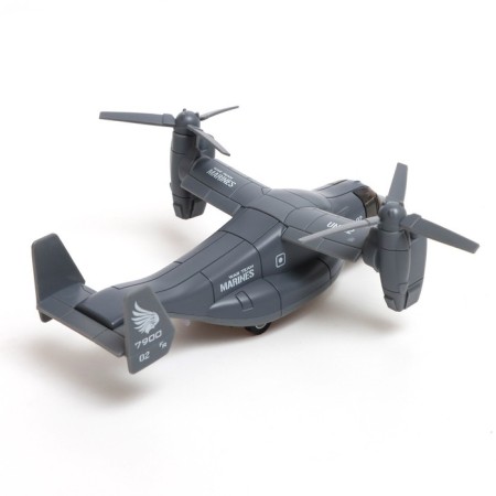 Metal helicopter "air forces", inertial, light and sound effects, color gray color-2