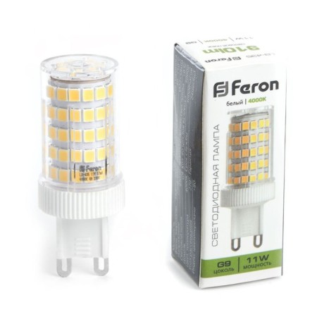 LED LED Feron, G9, 11 W, 175-265 V, white light