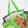 Household bag without fastening, green color/multi -colored