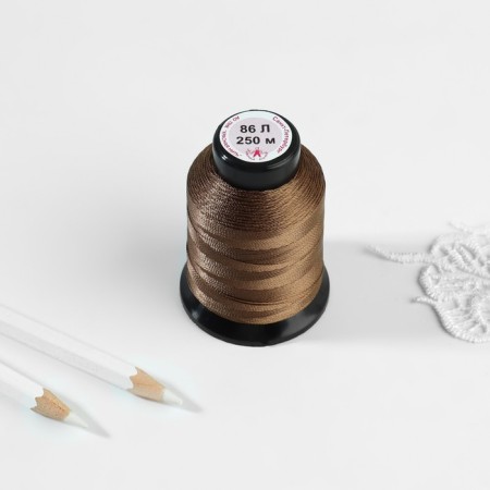 Shoe threads, 86l, 250 m, brown color-2