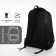 Youth backpack with a zipper, 4 pockets, black color