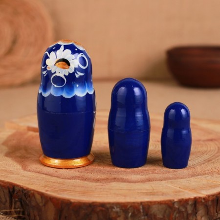 Матрёшка "Ромашка", 3 кукольная, 11 см-1