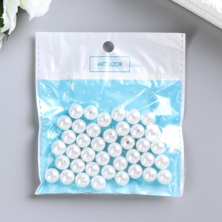Beads for creativity plastic "White" set D-1 cm 11.5x12 cm, 40 pcs.-4