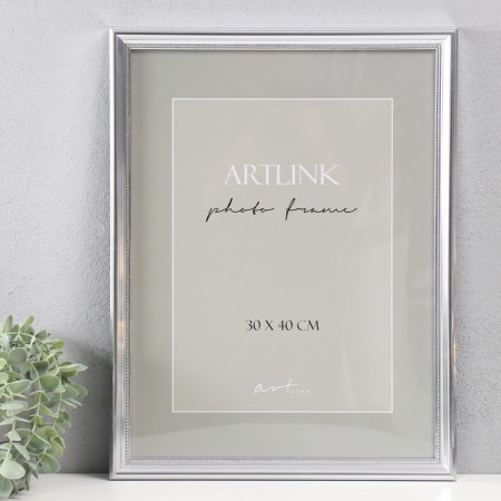 Photo frame Plastic "Gala" 30x40 cm, silver (plastic screen)