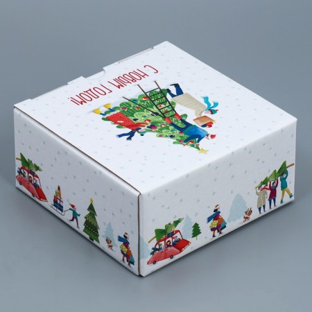 Folding box "City", 15 x 15 x 7 cm, new year-4