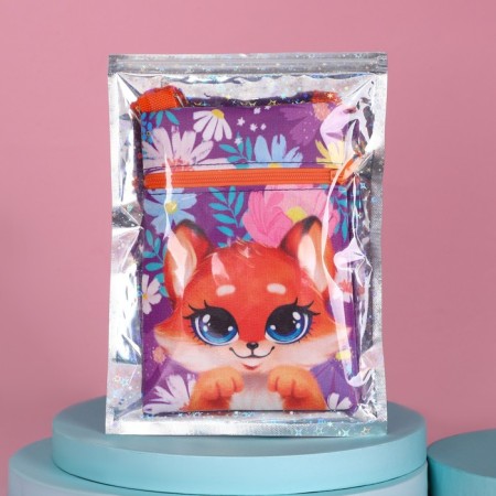 Gift set for the girl "fox", bag, gum set, notebook, tattoo-10