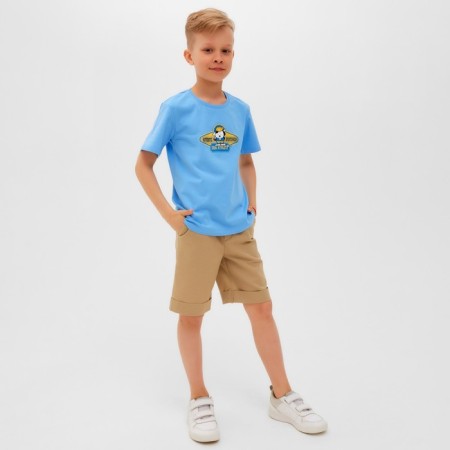 Shorts for the boy Minaku: Casual Collection Beige color, height 152-5