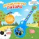 Musical guitar "Blue Tractor", sound, light, blue color
