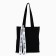 Shoper with vahue tape, 35x0.5x40 cm, black color