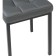 Baya Metal/Eco -leather stool, black/gray 35x35x45 cm