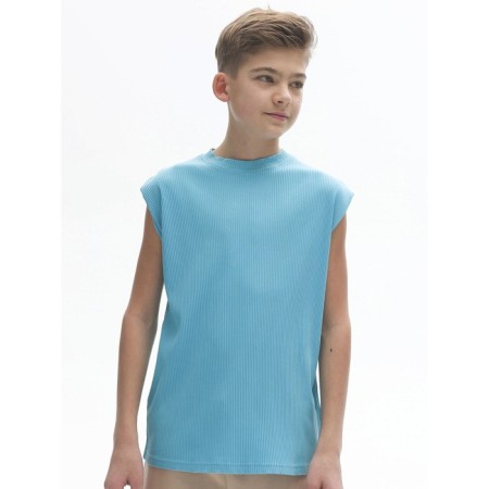 T -shirt for boys, height 116 cm, azure color
