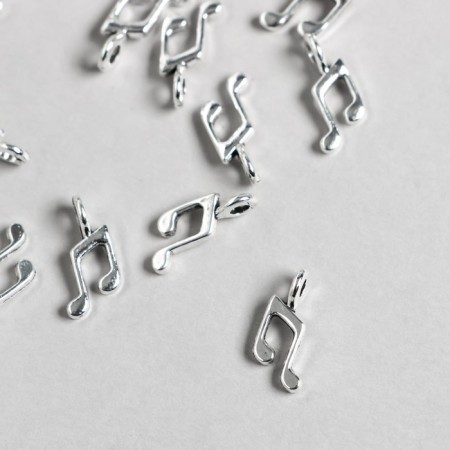 Decor for creativity Metal "Musical note" silver 1.3x0.7 cm