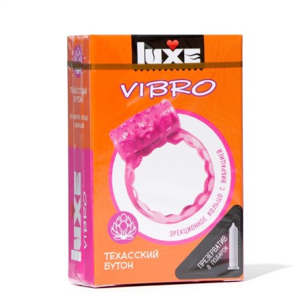 Luxe Vibro vibrook Texas bud + condom, 1 pc.