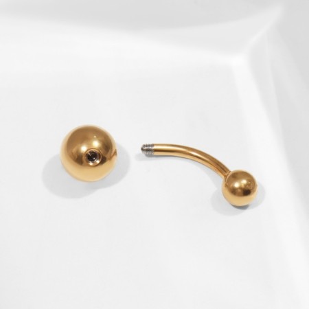 Piercing in the navel "Banana", l = 2.2m, color gold-1