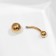 Piercing in the navel "Banana", l = 2.2m, color gold