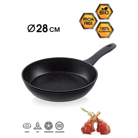 Pan Bekker BK-7858 (12), handle Soft Touch, D = 28 cm