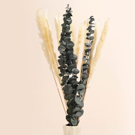Bouquet of dried flowers "Eucalypt" 13 pieces, height 47 cm.-1