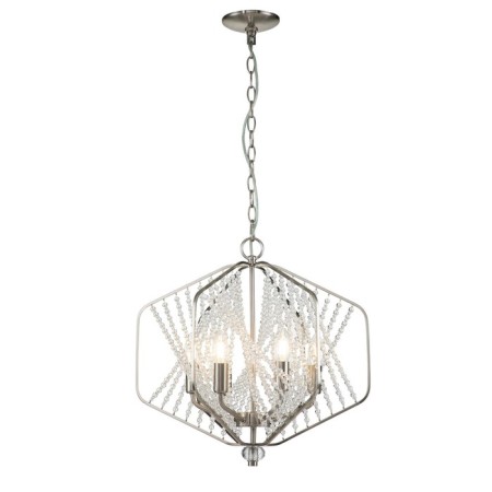 Suspended Indigo, 12004/6p Nickel. 6x40W, E14, 500x500x505/1300 mm