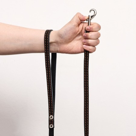 Leather leather single -layer, driven, 1.41 m x 1.2 cm, black-7