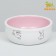 Ceramic bowl for rabbits 200 ml 10 x 3.7 cm, white-pink