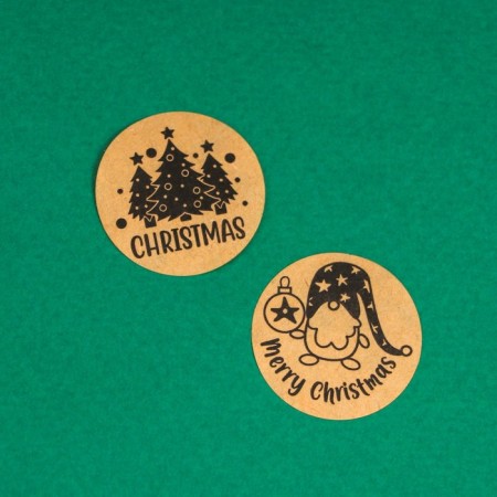 Stickers in the roll "Christmas", 500 pcs, 2.5 x 2.5 cm-4