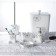 Diamond liquid soap dispenser, white color