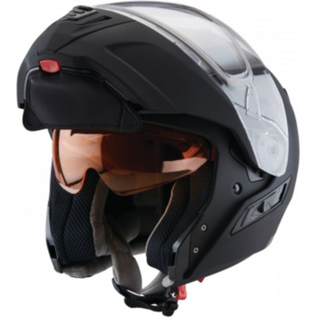 Snowmobile helmet Zox Condor, glass with electric heating, matte, size XL, black-1