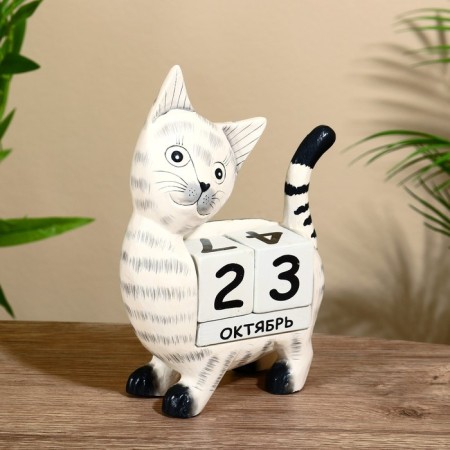 Eternal calendar "cat" tree 15x22x6 cm