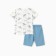 Kit for girls (T -shirt/shorts), white/blue color, height 110 cm