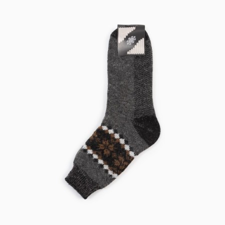 Male woolen socks "Ornament", linen color, size 29-3