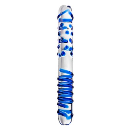 Sexus Glass bilateral phallimitator, glass, transparent, 22 cm-1