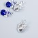 Decor for creativity metal, rhinestones "Sea star with pebbles" Blue 1.8x1 cm