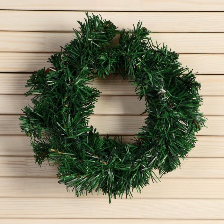 New Year's Wreath D-19 cm "Cozy fairy tale" Apples cones-2