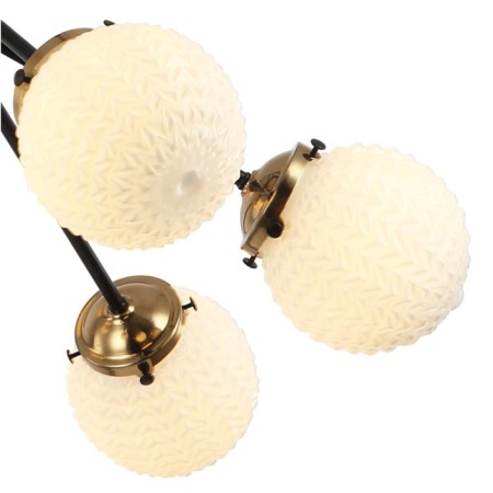 Sinus 6xe27 40w rod chandelier, size 80x80x75 cm, black color-1