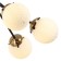 Sinus 6xe27 40w rod chandelier, size 80x80x75 cm, black color