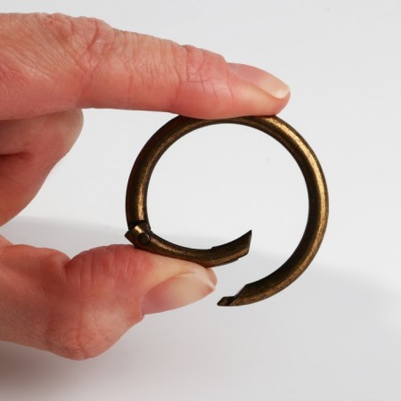 Karabin ring, d = 32/40 mm, thickness - 4 mm, 5 pcs, bronze color-2