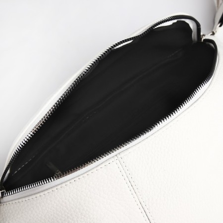 Bag Cross-Bodi with a zipper, white color-4