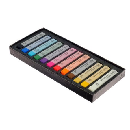 Pastel dry, set of 12 colors, gamma "old master", basic colors /Korea /-3