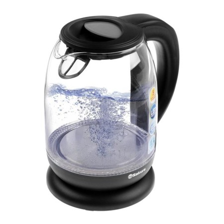 Electric kettle Sakura SA-2718DBK, glass, 1.7 l, 2200 watts, adjustment t °, black
