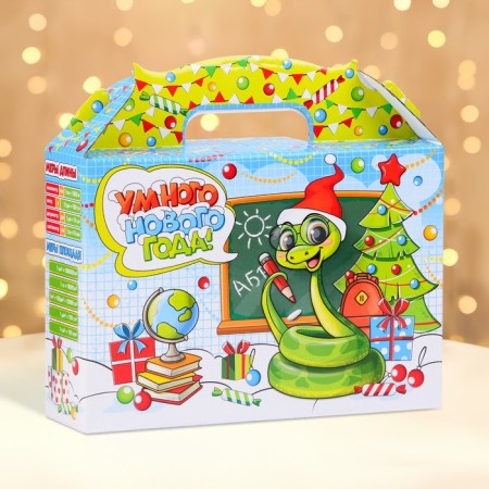 Box a gift New Year's casket "Smart NG" 25.7 x 23 x 6.6 cm