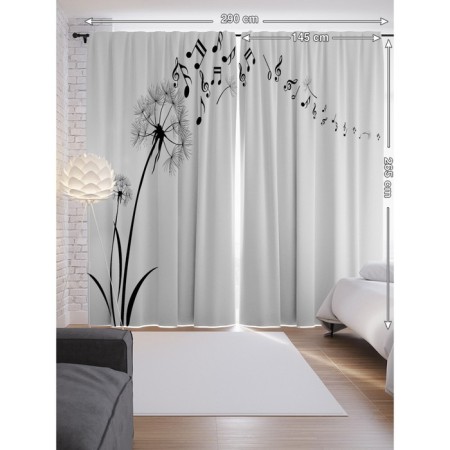 Photostes "Musical Dandelion", Saten, size 145x265 cm, 2 pcs-1