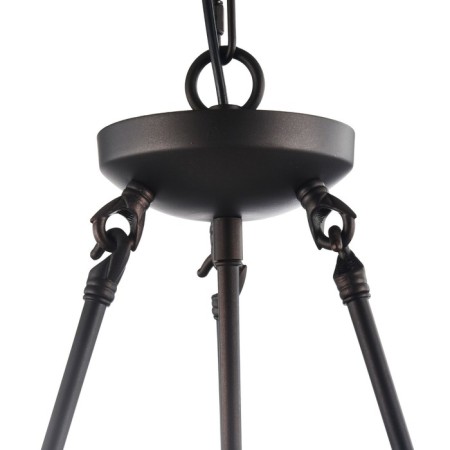 Cel and chandelier FR4166-PL-03C-BL CONTE, 360x360x1630 mm, E27, 3x60W, brown color-4