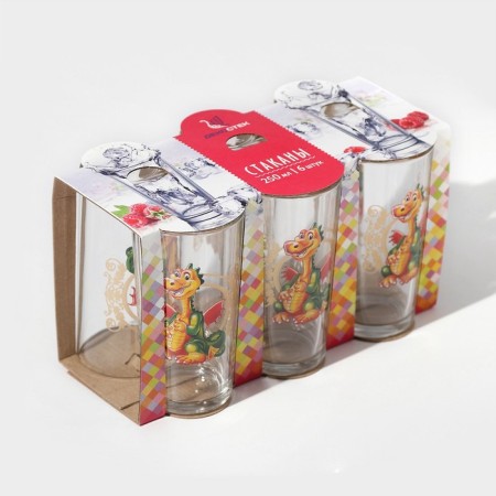 A set of glasses "Dragosha", glass, 230 ml, 6 pcs-4