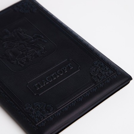 Cover for passport, black color-3