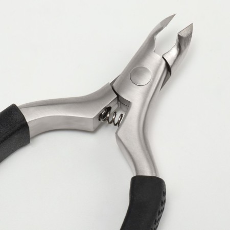 Pedicure nippers "Premium", hidden spring, 11.5 cm, blade length - 6 mm, silver/black color-8