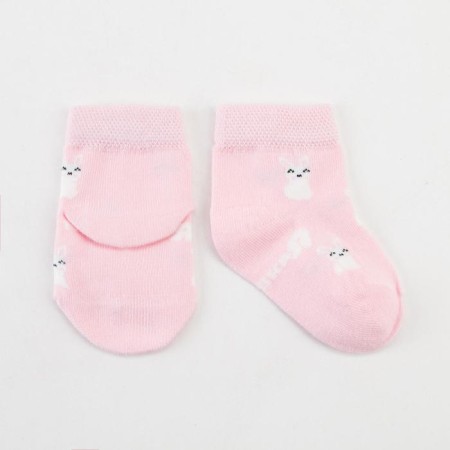 Socks children's baby I'm "bunnies", pink color, 8-10 cm-1
